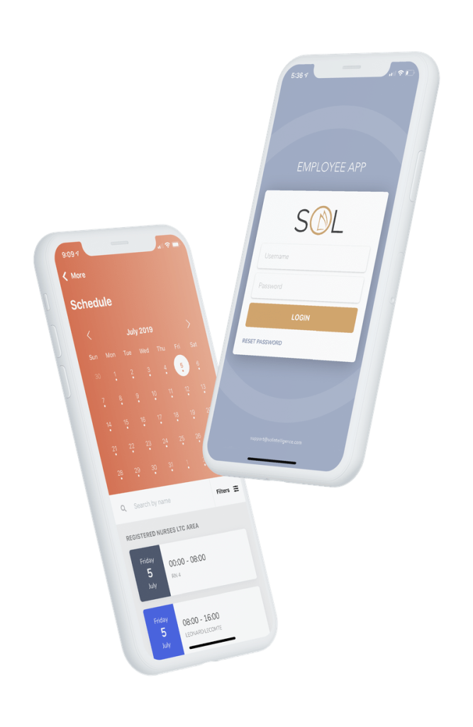 SOL Intelligence App on cellphone
